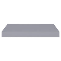 Yuna Floating Wall Shelf Set of 2, Gray Honeycomb MDF, Metal Accents, 16 Inch - BM339748