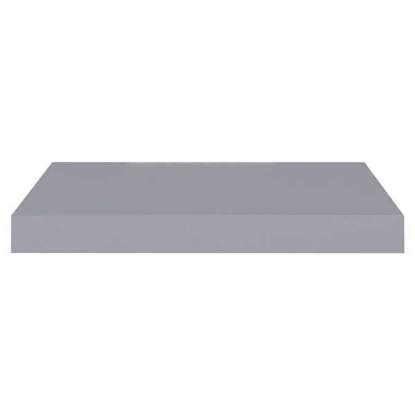 Yuna Floating Wall Shelf Set of 2, Gray Honeycomb MDF, Metal Accents, 16 Inch - BM339748