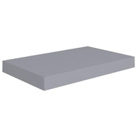 Yuna Floating Wall Shelf Set of 2, Gray Honeycomb MDF, Metal Accents, 16 Inch - BM339748