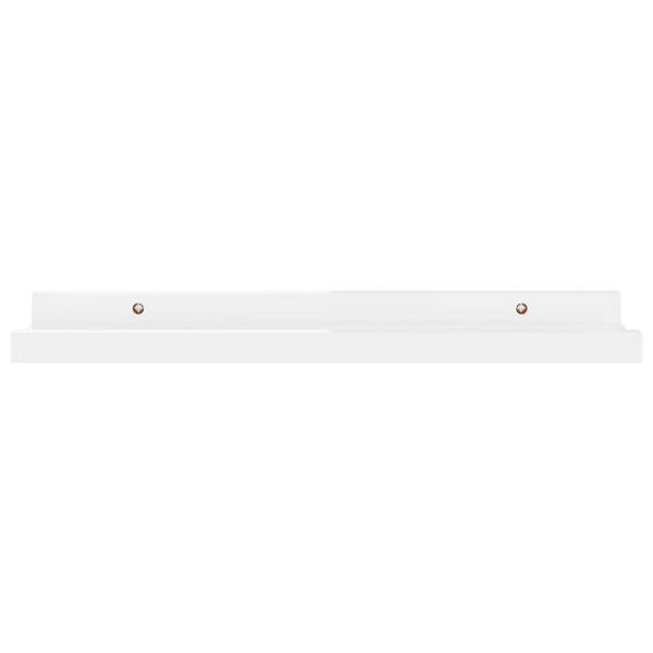 Suzzy Wall Mounting Shelves Set of 4, Floating Design, Gloss White MDF, 16 Inch - BM339749