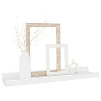 Suzzy Wall Mounting Shelves Set of 4, Floating Design, Gloss White MDF, 16 Inch - BM339749