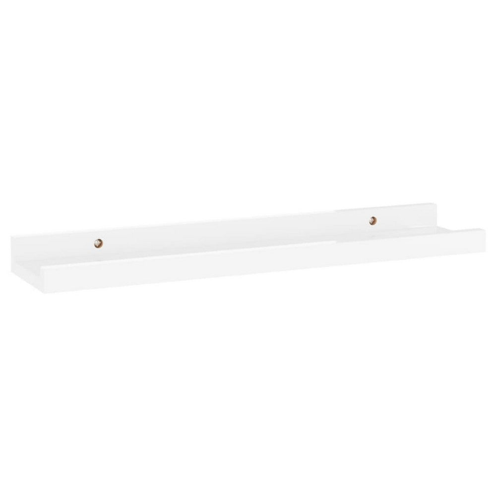 Suzzy Wall Mounting Shelves Set of 4, Floating Design, Gloss White MDF, 16 Inch - BM339749