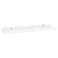 Suzzy Wall Mounting Shelves Set of 4, Floating Design, Gloss White MDF, 16 Inch - BM339749
