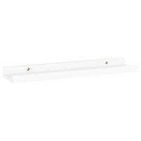 Suzzy Wall Mounting Shelves Set of 4, Floating Design, White Wood, 16 Inch - BM339750
