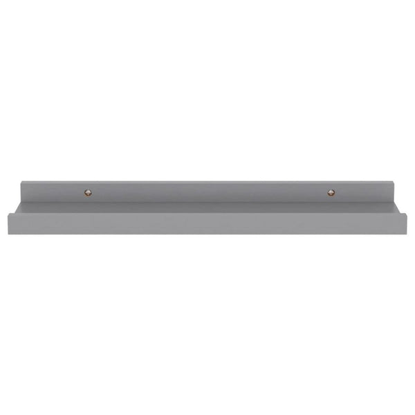 Suzzy Wall Mounting Shelves Set of 4, Floating Design, Gray Wood, 16 Inch - BM339752