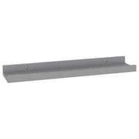 Suzzy Wall Mounting Shelves Set of 4, Floating Design, Gray Wood, 16 Inch - BM339752