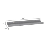 Suzzy Wall Mounting Shelves Set of 4, Floating Design, Gray Wood, 16 Inch - BM339752
