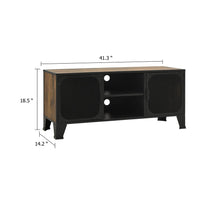 Andy TV Stand Media Cabinet, 2 Doors, 1 Shelf, 41 Inch Brown and Black - BM339757