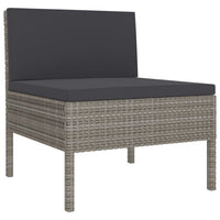 Penny 3pc Outdoor Corner Sofa Set, 2 Middle Seats, Gray Faux Rattan - BM339765