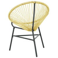 Jackie Outdoor Acapulco Chair, Beige Poly Rattan, Powder Coated Steel - BM339766