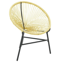 Jackie Outdoor Acapulco Chair, Beige Poly Rattan, Powder Coated Steel - BM339766