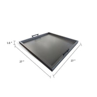 Yela Decorative Tray, 27x27 Square with Black Handles, Urban Bronze - BM339783