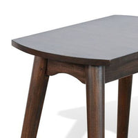 Neva Chairside Table, 24 Inch Rectangular Top, Angled Legs, Dark Brown - BM339791
