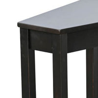 Yael Side End Table, 24 Inch Wedge Top with Open Shelf, Modern Black - BM339793