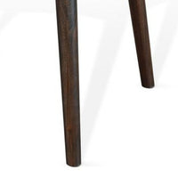 Neva Side End Table, 24 Inch Square Top with Angled Legs, Dark Brown - BM339796