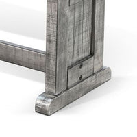 Bench, 48 Inch Wide Farmhouse Plank Style Seat, Gray Pedestal Base - BM339798