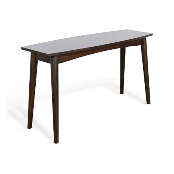 Neva Sofa Console Table, 48 Inch Rectangular, Angled Legs, Dark Brown - BM339803