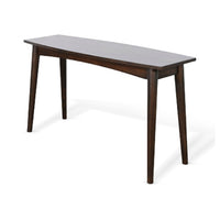 Neva Sofa Console Table, 48 Inch Rectangular, Angled Legs, Dark Brown - BM339803