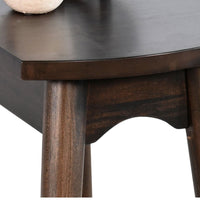 Neva Sofa Console Table, 48 Inch Rectangular, Angled Legs, Dark Brown - BM339803