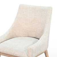 Livvy Low Back Dining Chair Set of 2, Light Gray Fabric, Wheat Brown Wood - BM339851