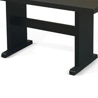 Hardy Dining Table, Honeycomb Tile, 60 Inch Black Wire Brushed Wood - BM339853