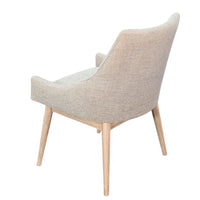 Livvy High Back Dining Chair Set of 2, Light Gray Fabric, Wheat Brown Wood - BM339857