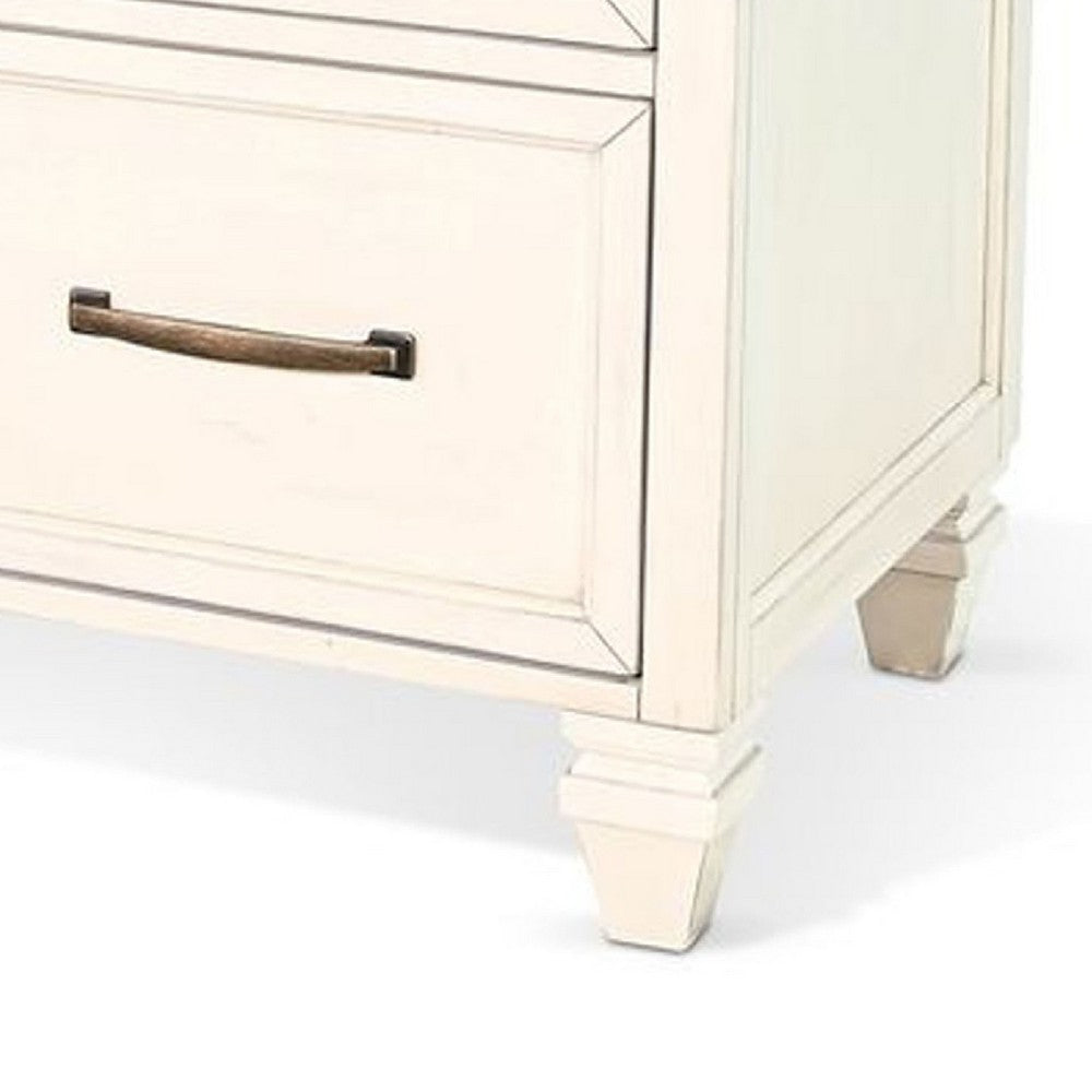 Casey File Cabinet with 3 Drawers, White Brown Mahogany Mindy Wood - BM339863