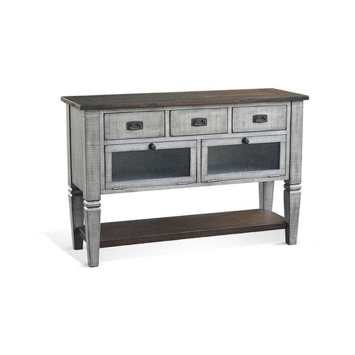 Camie Sideboard Server, Drop Down Drawers, Waterfall Brown Gray Mahogany - BM339887