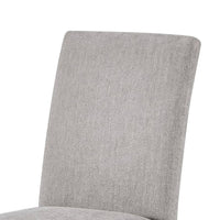Figu Set of 4 Dining Chair, Brown-Gray Fabric Seating, Black Wood Legs - BM340147
