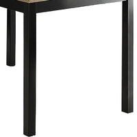 Figu Dining Table, Rectangular 48 Inch Sleek Brown Top, Black Wood Legs - BM340148