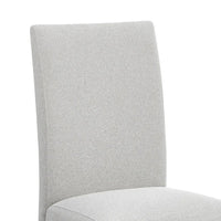 Riac Set of 2 Side Dining Chairs, Black Wood, Dove Gray Fabric Seat - BM340151