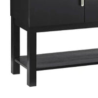 Amber Sideboard Buffet Server Cabinet, 2 Cabinets and 2 Shelves, Black - BM340152