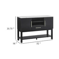 Amber Sideboard Buffet Server Cabinet, 2 Cabinets and 2 Shelves, Black - BM340152