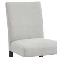 Riac Set of 2 Counter Height Chairs, Black Wood, Dove Gray Fabric Seat - BM340157