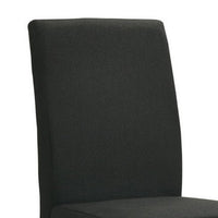 Syon Dining Chair Set of 4, Black Wood Frame, Fabric Seat and Backrest - BM340161