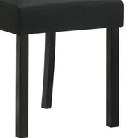 Syon Dining Chair Set of 4, Black Wood Frame, Fabric Seat and Backrest - BM340161