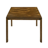 Liyo Dining Table, 71 Inch Rectangular Brown Wood Top, Block Legs - BM340175