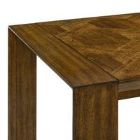 Liyo Dining Table, 71 Inch Rectangular Brown Wood Top, Block Legs - BM340175