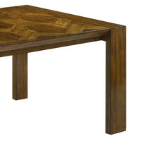 Liyo Dining Table, 71 Inch Rectangular Brown Wood Top, Block Legs - BM340175