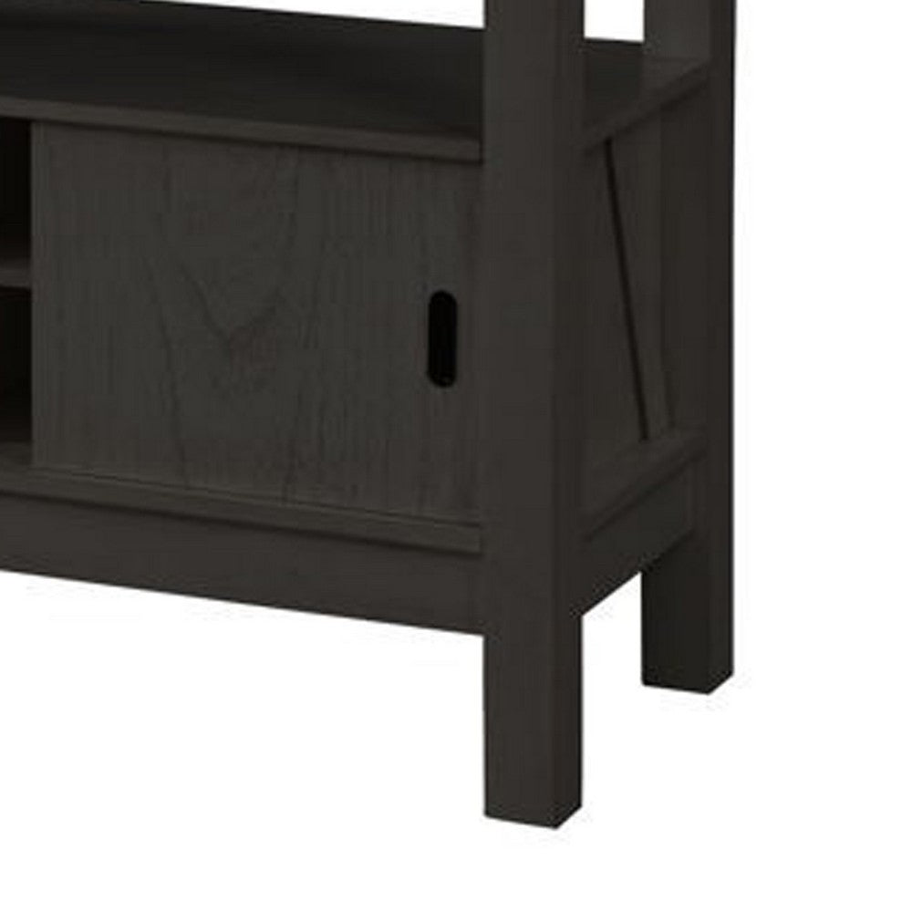 Riby Sideboard Buffet Server Cabinet, Wine Racks, 2 Doors, Black 52 Inch - BM340178