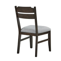Hiun Dining Chair Set of 2, Dove Gray Seat, Oak Brown Wood Frame - BM340184