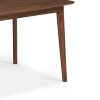 Goko Dining Table, 59 Inch Brown Wood Top, Round Tapered Legs - BM340192