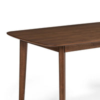 Goko Dining Table, 59 Inch Brown Wood Top, Round Tapered Legs - BM340192