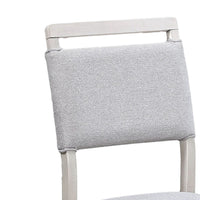 Bovo Dining Chair Set of 2, Dove Gray, Driftwood White Wood - BM340193