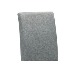 Muly Side Dining Chair Set of 4, Fabric Seating, Gray Brown Wood - BM340196