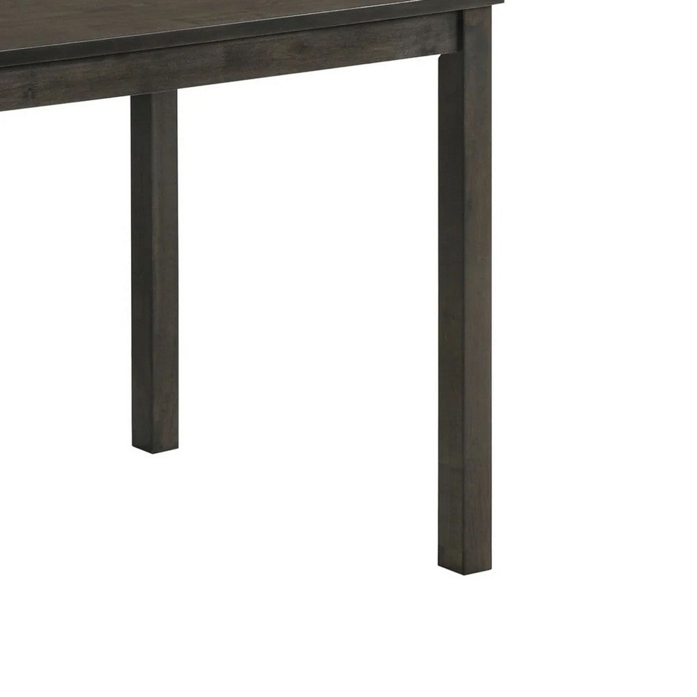 Muly Dining Table, 43 Inch Rectangular Top, Gray-Brown Wood Legs - BM340197