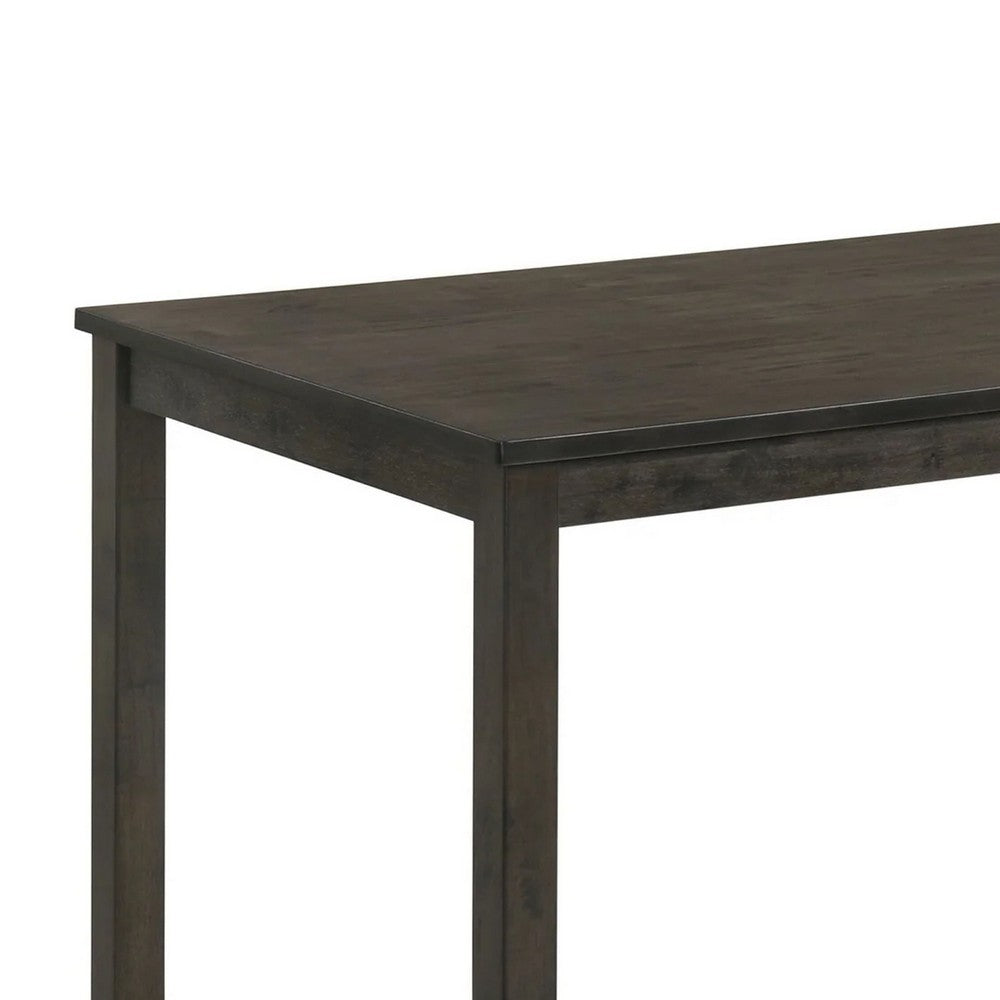 Muly Dining Table, 43 Inch Rectangular Top, Gray-Brown Wood Legs - BM340197