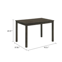Muly Dining Table, 43 Inch Rectangular Top, Gray-Brown Wood Legs - BM340197