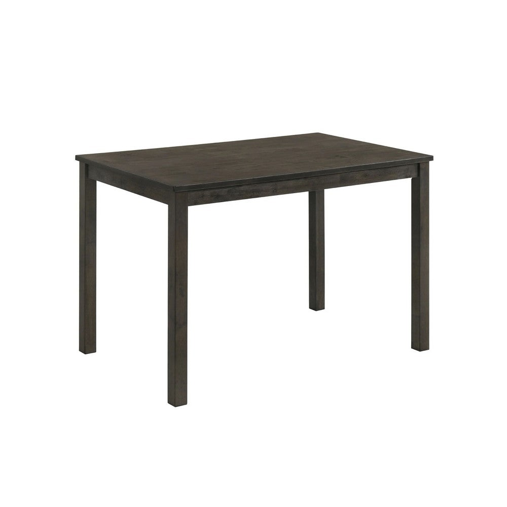 Muly Dining Table, 43 Inch Rectangular Top, Gray-Brown Wood Legs - BM340197