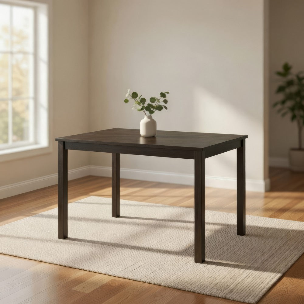 Muly Dining Table, 43 Inch Rectangular Top, Gray-Brown Wood Legs - BM340197